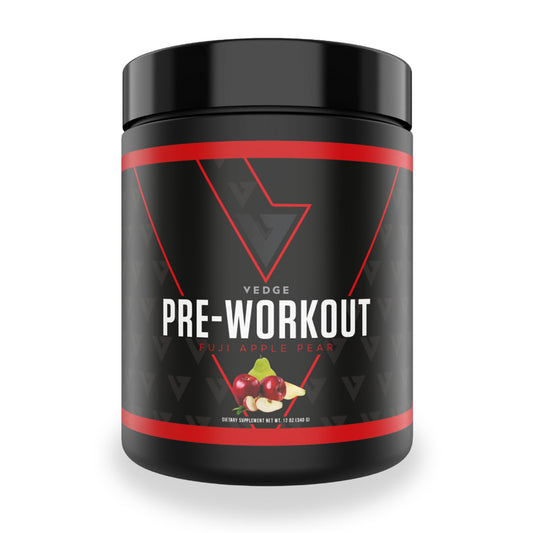 vedge Pre Workout Powder - Workout Powder for Energy & Endurance - Vegan Pre Workout with Beta Alanine L-Taurine Caffeine & Citrulline - Pre Workout for Men & Women - Fuji Apple Pear Flavor