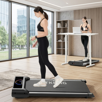 Fitfogo Walking Pad Under Desk Treadmill (265 lb Capacity) – Portable Quiet Home & Office Walking Treadmill with Remote & LED Display