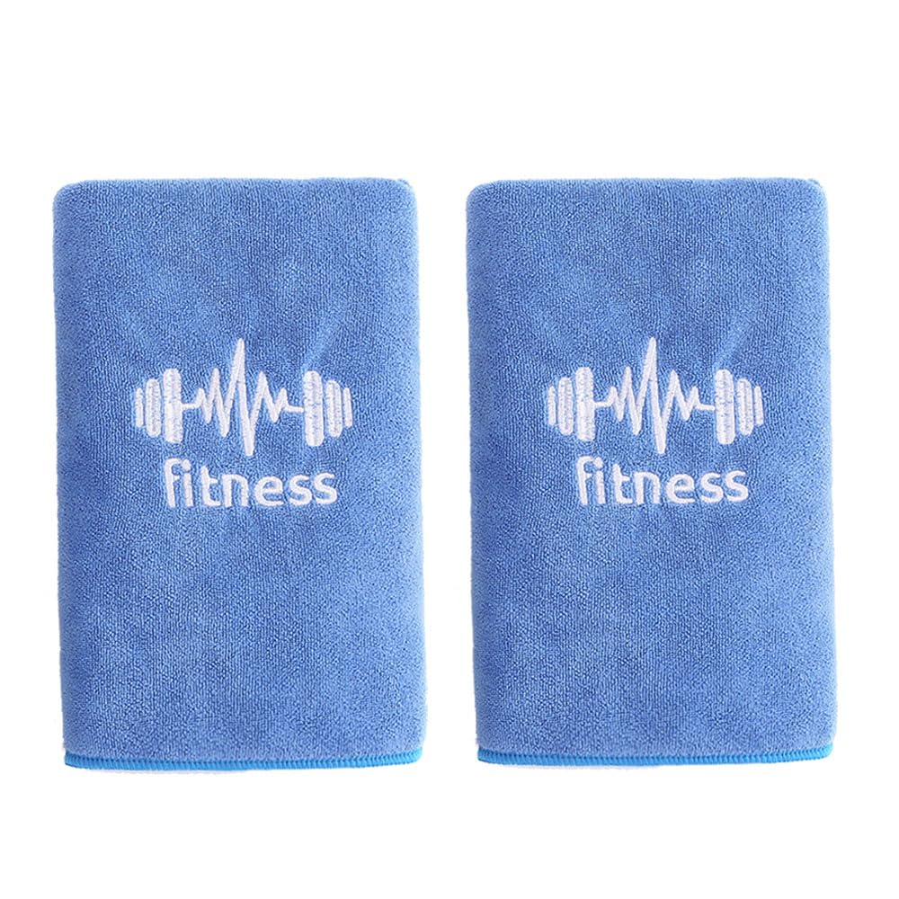 Fitfogo Quick-Dry Gym Towel Set (2 PCS) – Super Absorbent, Soft & Lightweight Workout Towels for Fitness, Yoga & Sports (Blue, 37.4" x 15.7")
