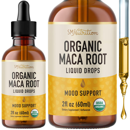 Maca Root Liquid Drops for Organic Energy Support for Women & Men | 2 Fluid Ounces | Support Hormone Balance Mood Energy & Fitness | Organic Maca Root for Women & Men | 4-Month Supply 120 Servings