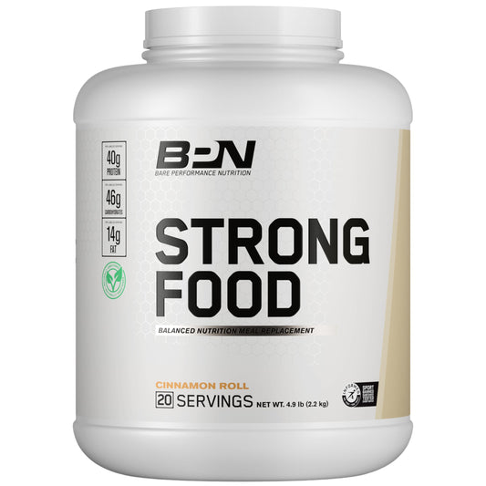 Bare Performance Nutrition BPN Strong Food Complete Nutrition Meal Replacement Cinnamon Roll