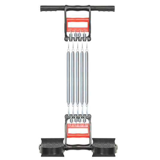 KAILIMENG 3 in 1 Exerciser - Spring Chest Expander Hand Grip Strengthener Pedal Pull Rope Band - Home Fitness Equipment with 5 Metal Springs for Finger Abdomen Waist Arm Stretching Slimming Training