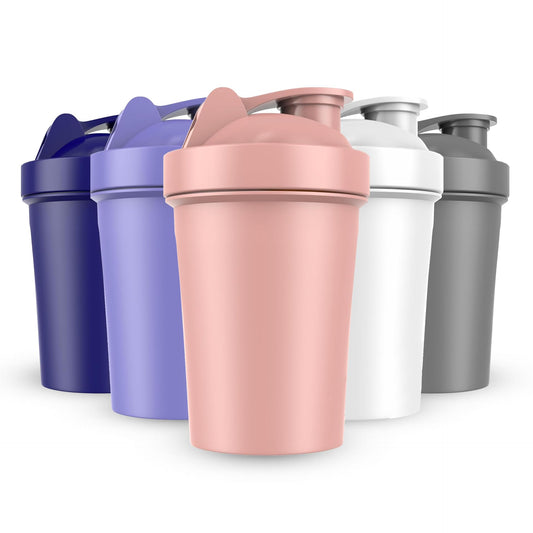 JEELA SPORTS 5 PACK Protein Shaker Bottles for Protein Mixes -20 OZ- Dishwasher Safe Shaker Cups for Protein Shakes - Shaker Cup for Blender Protein Shaker Bottle for Shakes Protein Shake Blender