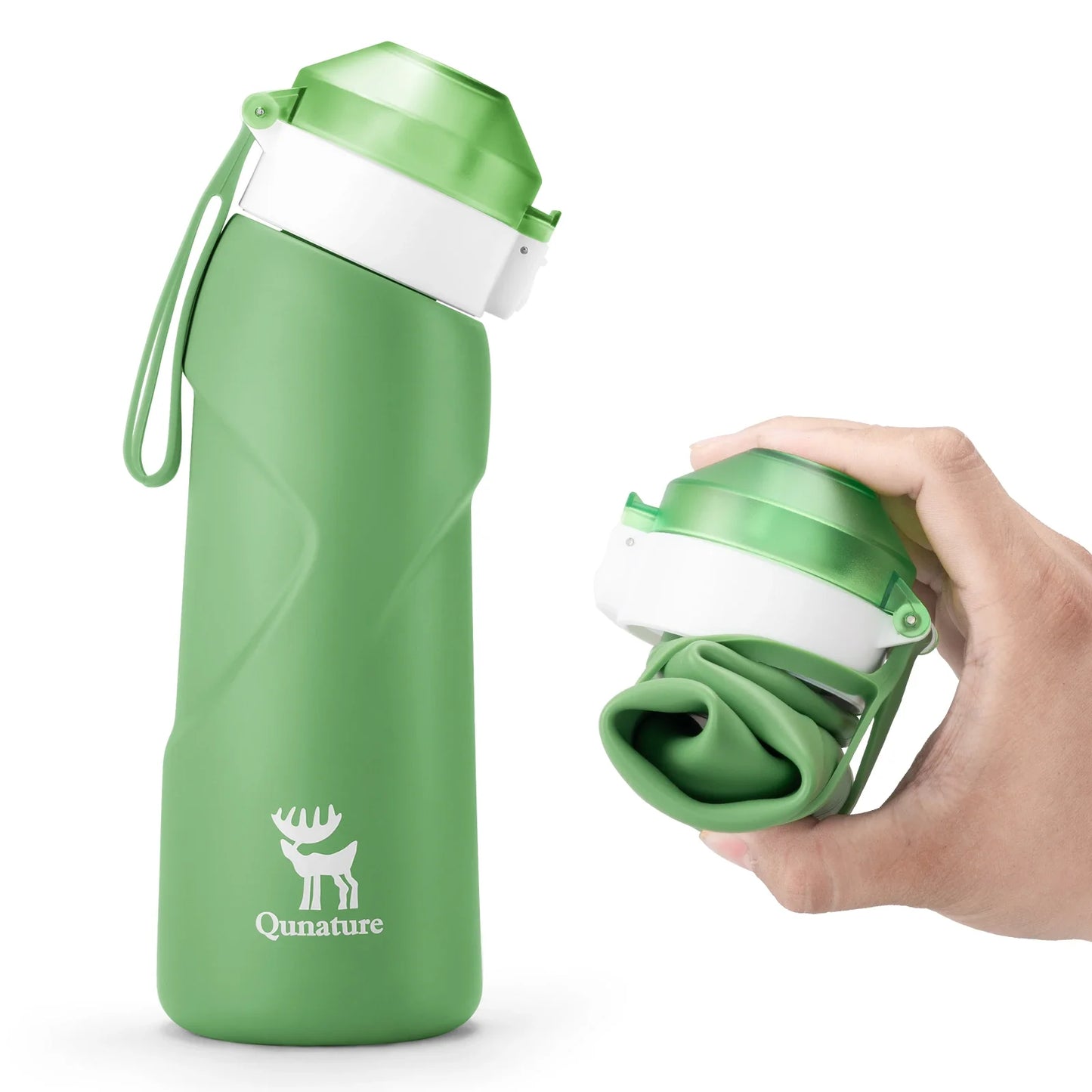 Collapsible Soft Water Bottle with Angled Spout