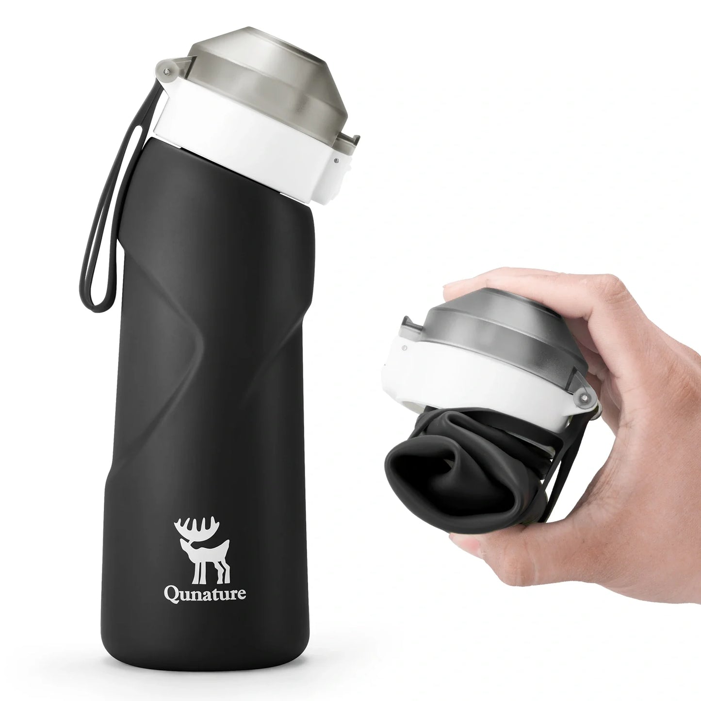 Collapsible Soft Water Bottle with Angled Spout